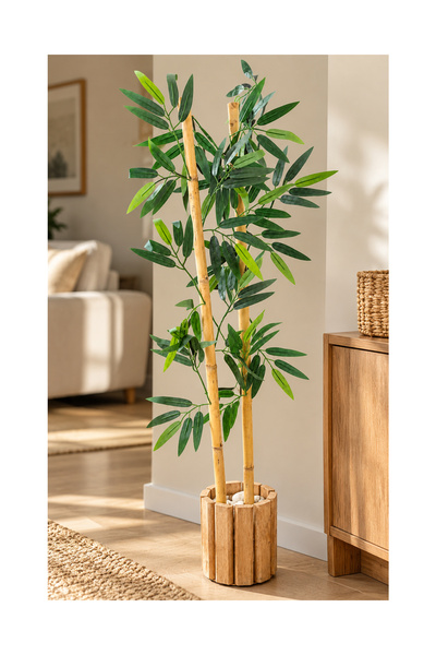 Weblonya Yapay Çiçek Saksı 110 cm Yapay Ağaç Dekoratif 1209