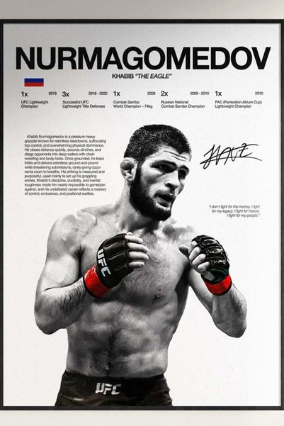 Taranist Poster - Khabib Nurmagomedov - UFC MMA Dövüş Sporları Posteri