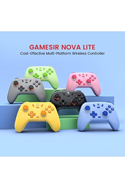 Games GameSir Nova Lite Kablosuz Multiplatform Gamepad - Oyun Kolu – PC, Switch, Android & iOS (Hall Effect Analog, Bluetooth)