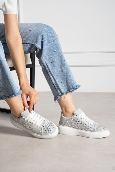 kajal ayakkabı Tyr 230 Stone Printed Lace-Up Sports Shoes