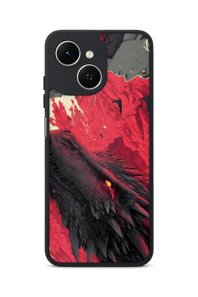 TECNO Spark 40C Compatible Raven Pattern Camera Protected Shockproof Case