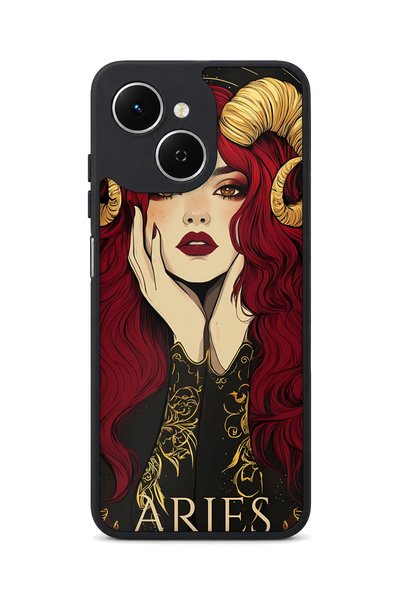 TECNO Spark 40C Compatible Ram Patterned Camera Protected Shockproof Case