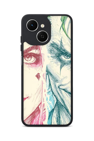 TECNO Spark 40C Compatible Dual Portrait Patterned Camera Protected Shockproo...