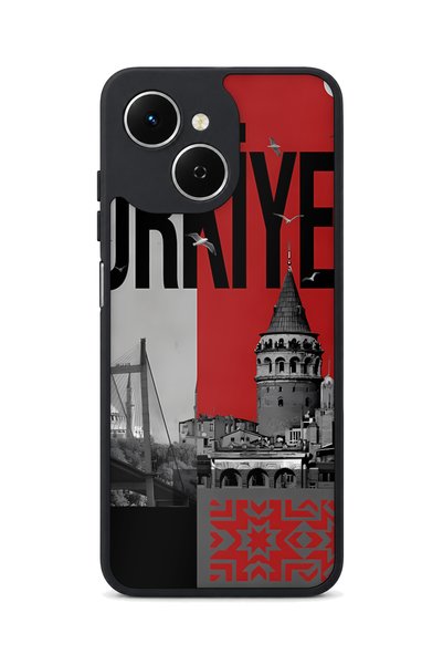 TECNO Spark 40C Compatible Cappadocia Patterned Camera Protected Shockproof Case