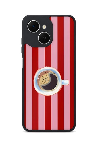 TECNO Spark 40C Compatible Mug Patterned Camera Protected Shockproof Case