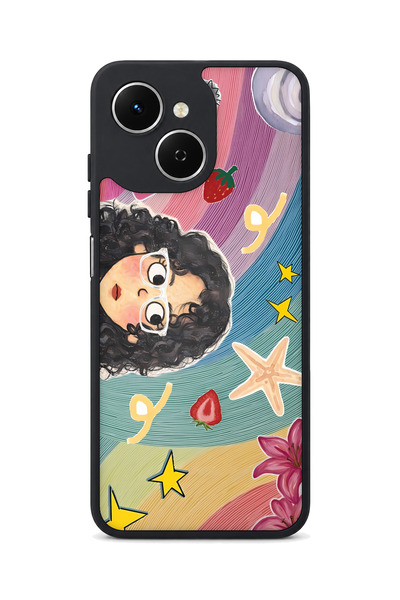 TECNO Spark 40C Compatible Lilyum Patterned Camera Protected Shockproof Case