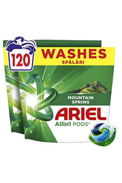 Ariel Allin1 PODS ®   Capsule de detergent de rufe Mountain Spring, 120 de sp...