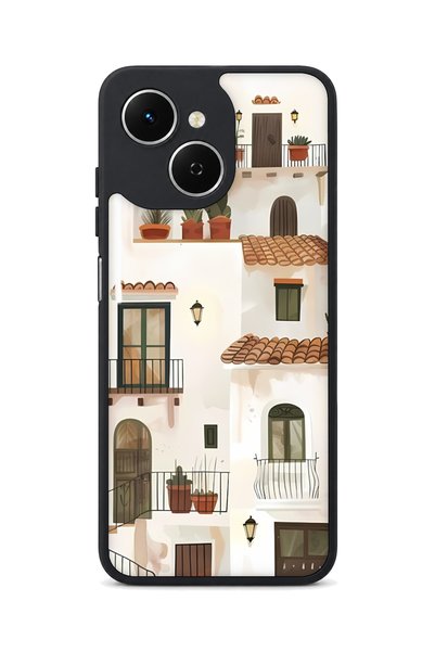 TECNO Spark 40C Compatible Mediterranean Pattern Camera Protected Shockproof ...