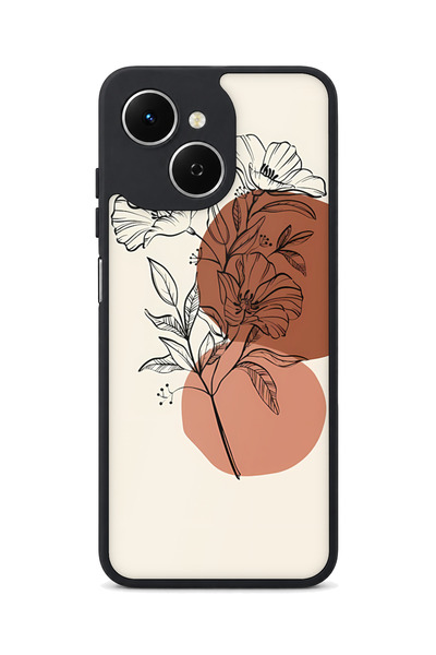 TECNO Spark 40C Compatible Sketch Patterned Camera Protected Shockproof Case