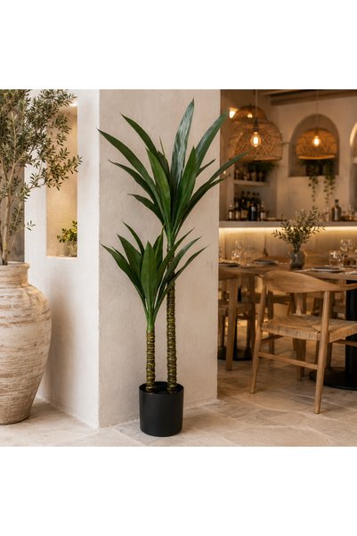 Ambalaje Flori Online Planta Artificiala Premium Dracaena cu 2 Tulpine 108cm