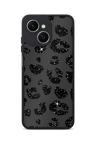 TECNO حافظة مقاومة للصدمات متوافقة مع كاميرا Spark 40C ذات نمط الفهد الأسود