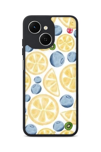 TECNO Spark 40C Compatible Blueberry Patterned Camera Protected Shockproof Case