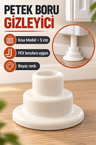 wappa Kısa Model Beyaz Petek Radyatör Boru Gizleme Ayağı, Kısa Model Petek Bo...