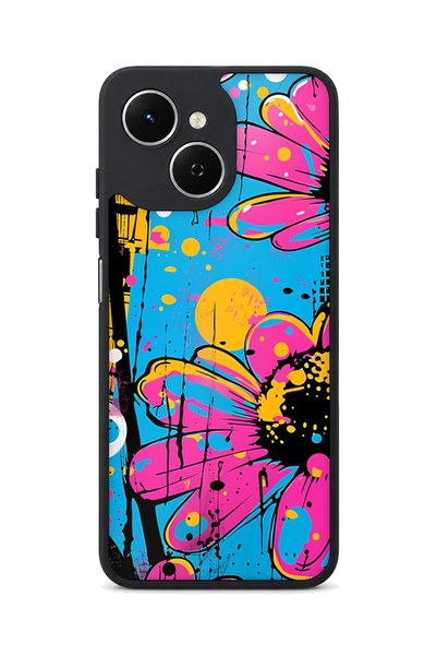 TECNO Spark 40C Compatible Popart Patterned Camera Protected Shockproof Case