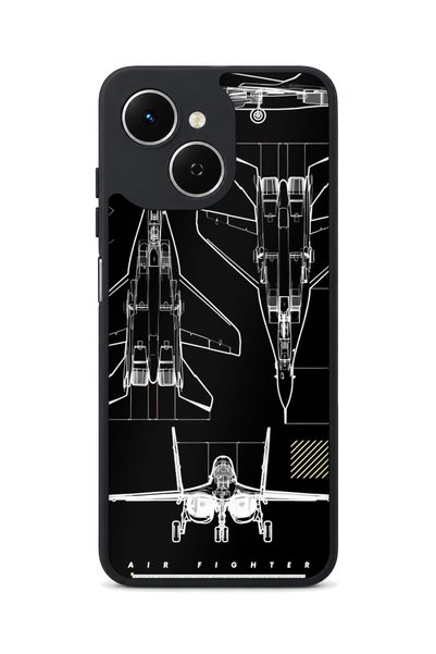 TECNO Spark 40C Compatible Combat Aircraft Patterned Camera Protected Shockpr...
