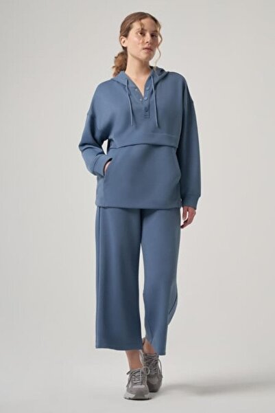 wellwe MERCO Kadın Indigo Modal Sweatshirt