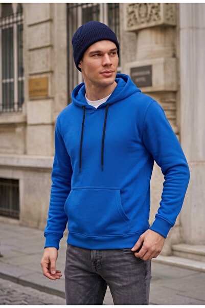 Unisex Kapüşonlu Basic Sweatshirt