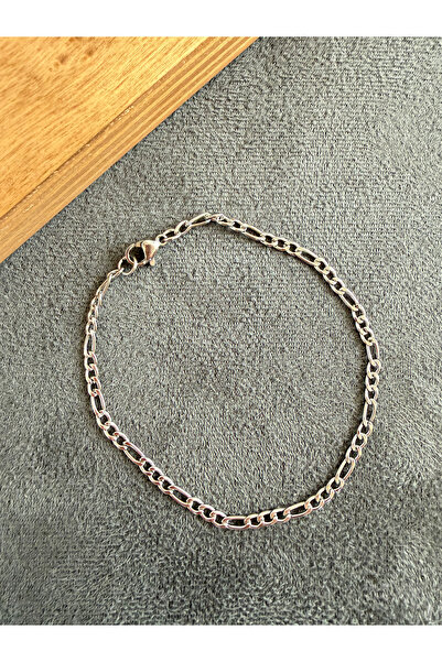 Rupen Kraft Stainless steel bracelet, tarnish-resistant, figaro style, 20 cm,...