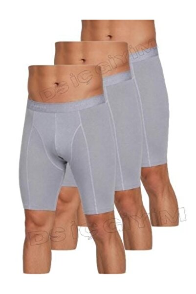 Yıldız Çamaşır 162 Men's Modal Long Gray Boxer 3 Pieces