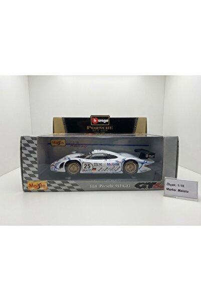 1:18 Porsche 911 GT1 Le Mans #25 Koleksiyonluk Model Araba - Lisanslı Diecast Yarış Arabası