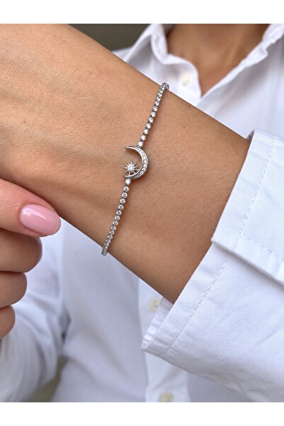 Ressia Moon Star Model Tennis Bracelet