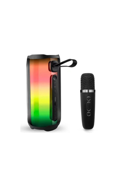 E BULURUM Pluse 5 Mikrofonlu RGB Kablosuz Hoparlör - Siyah