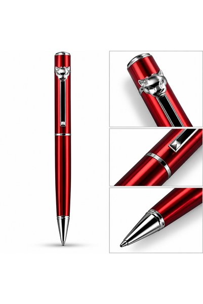 Generic Brand Luxury Red Pen with Silver Details Looster Time