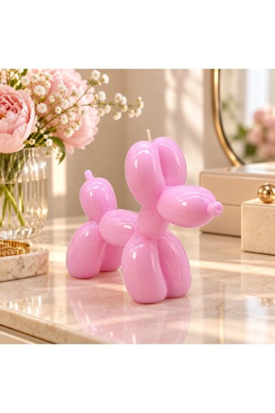miskoku parfümeri Renkli Balon Köpek Dekoratif Mum 20cm