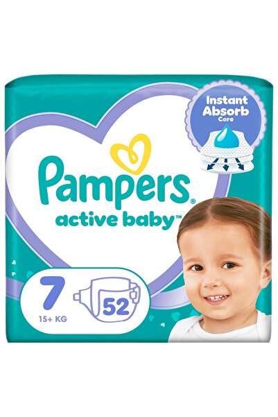 Pampers Scutece Active Baby 7 roz, 52 bucăți, 15+ kg