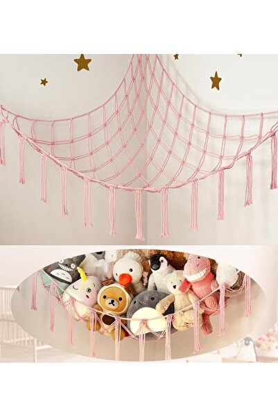 TERRIFI Stuffed Animal Storage Hammock Corner Net For Kids Room Organization,...
