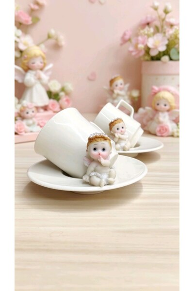 Cetiner Group Çetiner Group ®   Melek Bebek 2-Piece Porcelain Cup Set