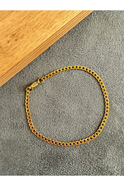 Rupen Kraft Gold model stainless steel tarnish-resistant gourmet bracelet 19c...