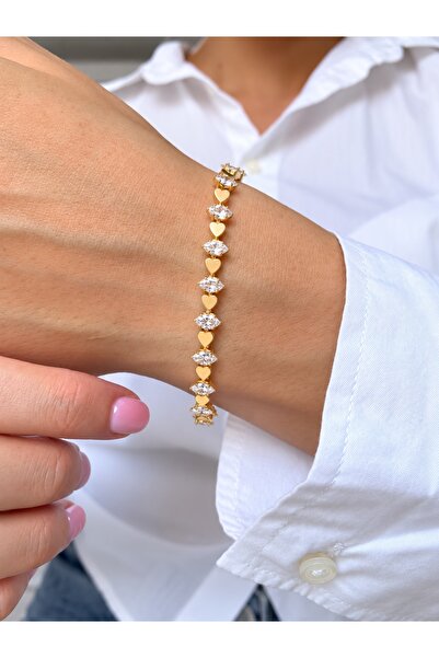Ressia Zircon Stone Heart Model Extended Bracelet