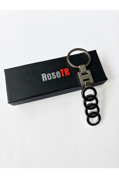 RoseTR Μεταλλικό μαύρο μπρελόκ συμβατό με αξεσουάρ Audi A3 A4 A5 A6 Q1 Q3 Q5 ...