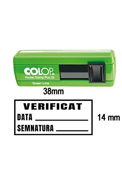 Colop Stampila de buzunar verificat – 38x14 mm, SO9423578825