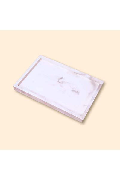 Generic (Unbranded) صحن/كوستر مستطيل صغير تأثير لون رخام أسود