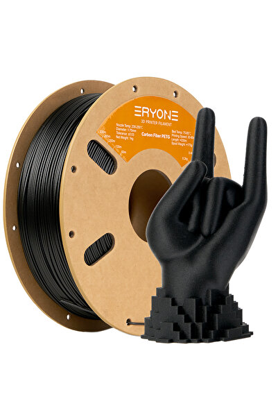 Choice Black ERYONE 1KG PETG Carbon Fiber Filament Premium 3D Print 1.75mm,Mu...