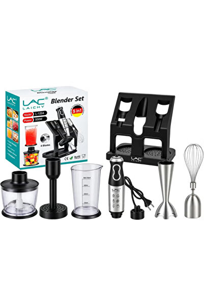 LAC 5-in-1 Hand Blender Set - 500W Immersion Blender with Storage Stand, Chop...