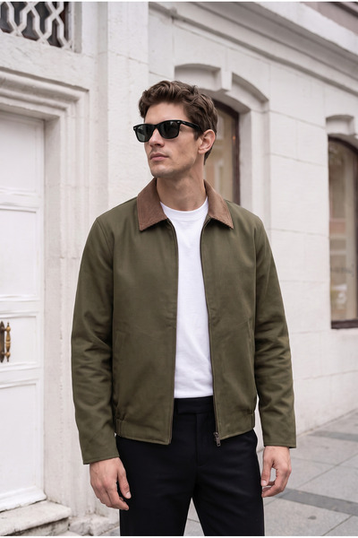 BASEL.CO Trucker Model Velvet Collared Jacket