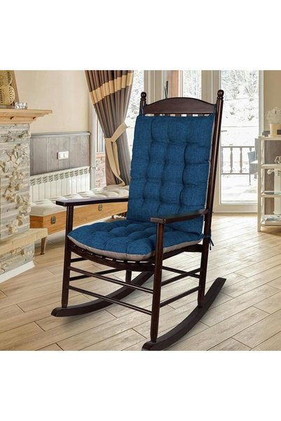 GENERAL ELFJOY Extra Large Rocking Chair Cushion Non-Slip Linen Chair Pads Th...
