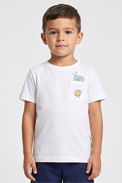 Puma Kids Boy Sportswear Fit Short Sleeve Outdoor T-Shirt, White