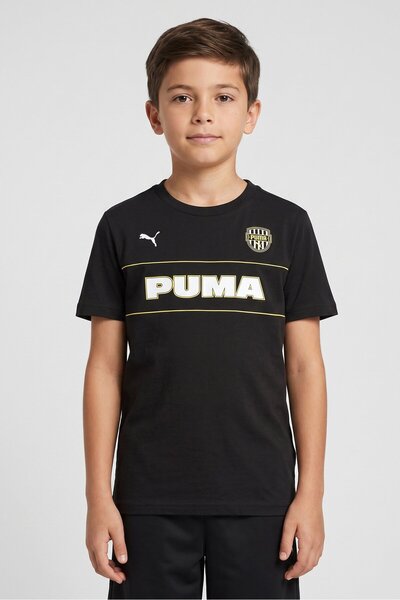 Puma Kids Boy Sportswear Fit Short Sleeve Outdoor T-Shirt, Black