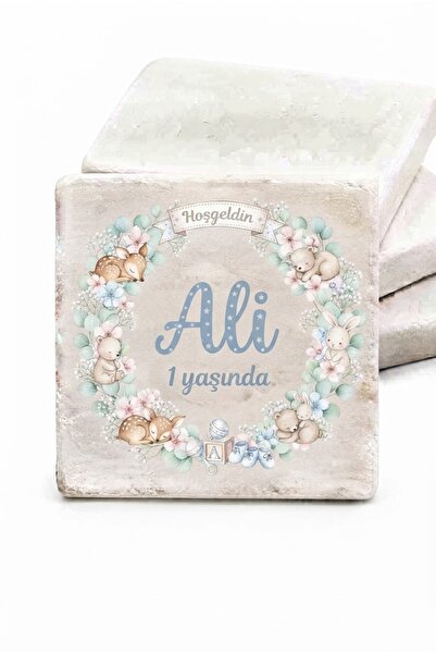 Kişiye Özel Taş Magnet 5x5 cm (12 adet)