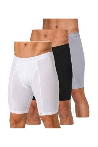 Yıldız Çamaşır 160,161,162 Men's Modal Long Multi-Color Boxer 3 Pieces