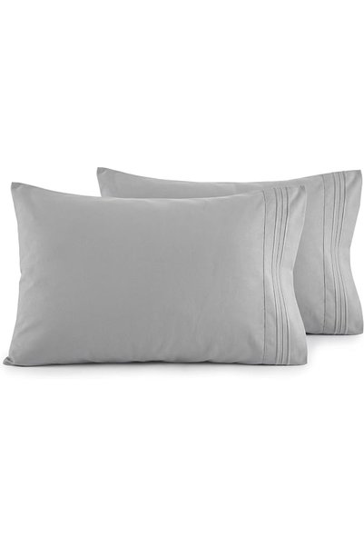 Elegant Comfort طقم أغطية وسائد فاخر فائق النعومة من قطعتين، 1500 خيط، جودة م...