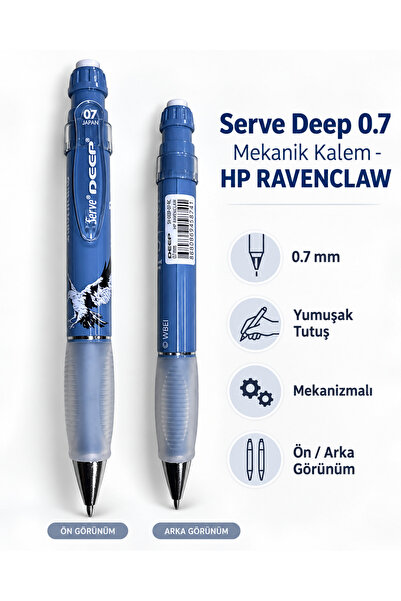 Serve Deep HARRY POTTER 0.7 mm Versatil Mekanik Kalem – Gryffindor, Slytherin...
