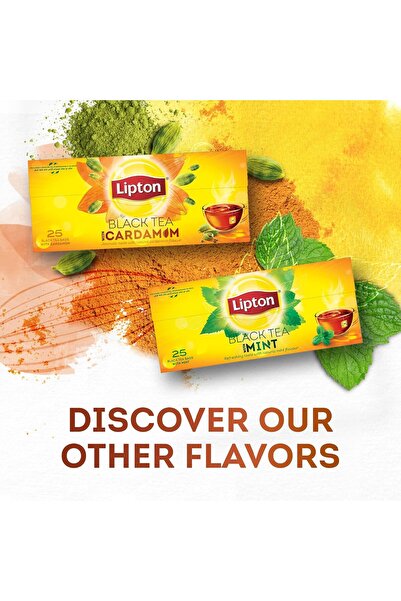Lipton Flavoured Black Tea Cardamom, 25 Teabags