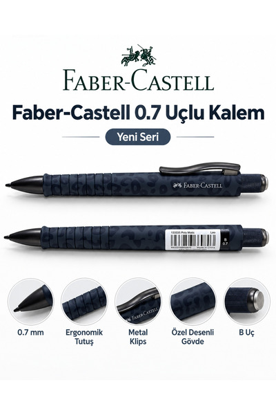 Faber Castell Poly Matic Leo 0.7 mm Versatil Uçlu Kalem Leopar Desenli – Renk...