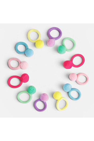 DD SHOP Elastice Par Frotte Mini de Diverse Culori cu Pompoane pentru Copii -...