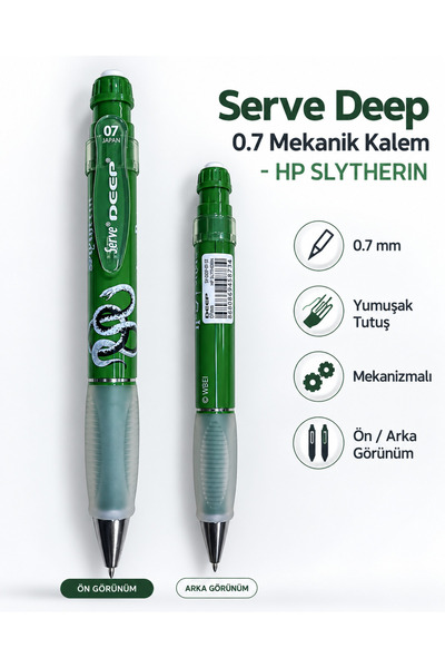 Serve Deep HARRY POTTER 0.7 mm Versatil Mekanik Kalem – Gryffindor, Slytherin...